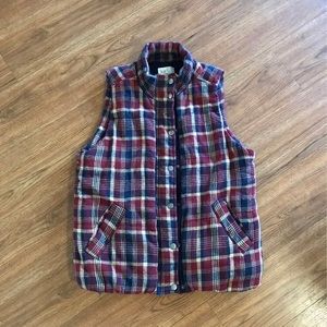 Plaid plush vest